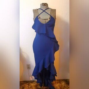 Xtaren Royal Blue Ruffle Dress